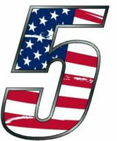 One Digit - FLAG Race Number Kit