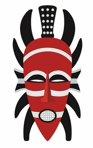 african mask color africa sticker 3