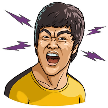 bruce dragon lee celebrity sticker_12