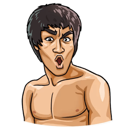 bruce dragon lee celebrity sticker_1