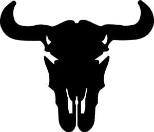 Buffalo Skull Decal