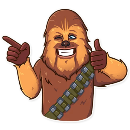 chewbacca wookiee star wars sticker 3