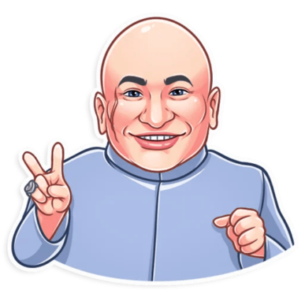 dr evil funny tv show sticker 19