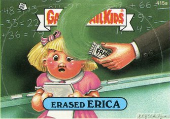 Erased ERICA Funny Sticker Name Decal