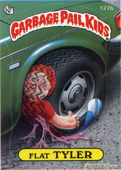 Flat TYLER Funny Sticker Name Decal