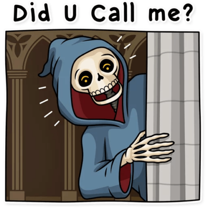 friendly death_grim reaper sticker 7