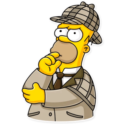 homer_jay_simpson_SHERLOCK STICKER
