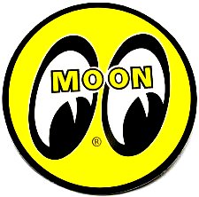 Moon funny color auto sticker