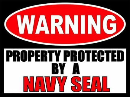 Property Protected by a Navy Seal Funny Warning Sticker Set
