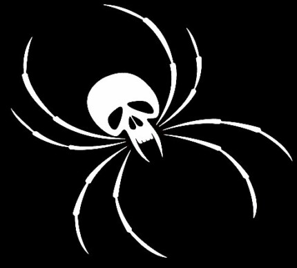 spider skull car sticker decal