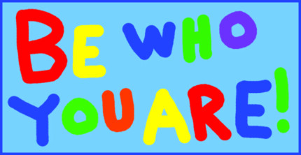 be who you are color sticker