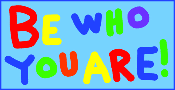 be who you are color sticker