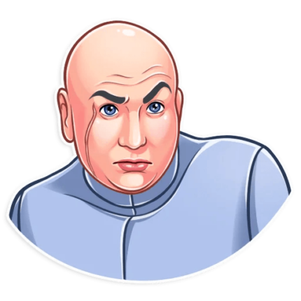 dr evil funny tv show sticker 11