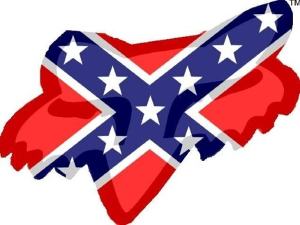 fox rebel flag sticker