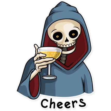 friendly death_grim reaper sticker 40