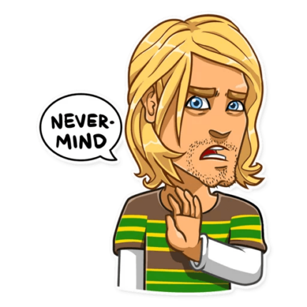 NIRVANA kurt cobain grunge is dead band sticker 06