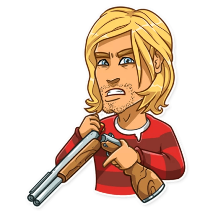 NIRVANA kurt cobain grunge is dead band sticker 15