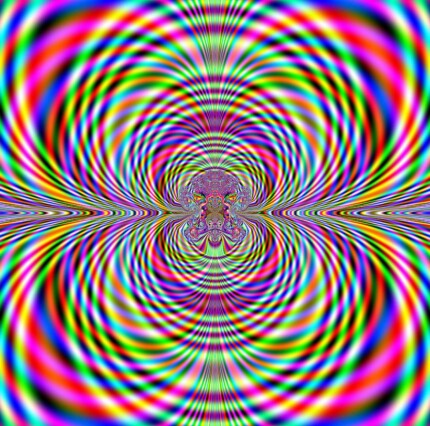 psychedelic patterns wall decal or window sticker 07