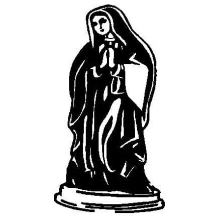 Mary statue vinyl decal