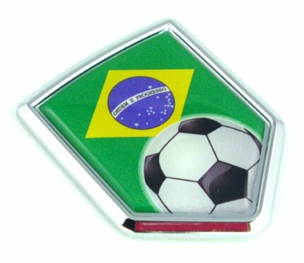 Brazil Soccer 3D Advesive Auto Emblem