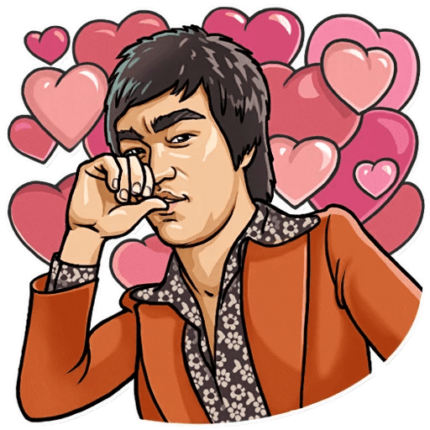 bruce dragon lee celebrity sticker_9