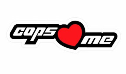 Cops Love Me funny color auto sticker