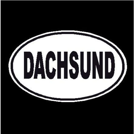 Dachsund Oval Dog Decal