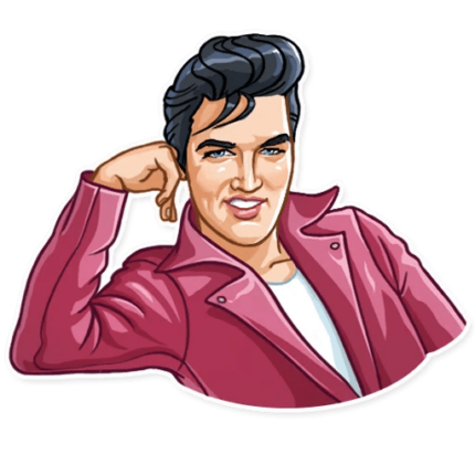 elvis presley the king music band sticker 5