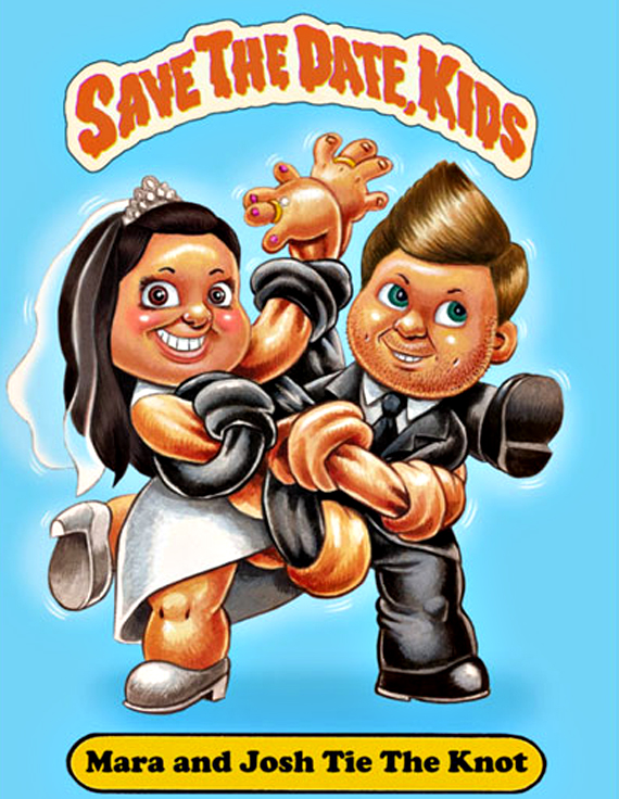 MARA and JOSH Tie Teh Knot Gross Sticker Funny Name Decal