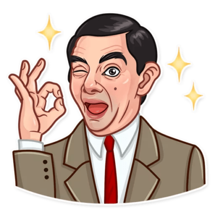 mr bean show funny car sticker 6