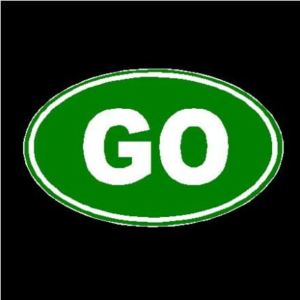 Go Oval Decal
