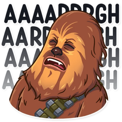 chewbacca wookiee star wars sticker 18