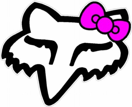 F Head Logo with Bow Decal 2 COLOR