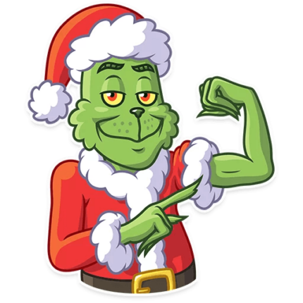 grinch stole christmas_cartoon sticker 20