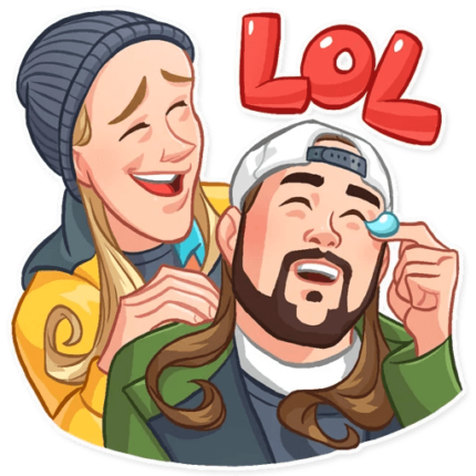 jay and silent bob funny cartoon wall sticker 1