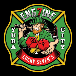 Leprechaun Firefighter LUCKY SEVEN STICKER