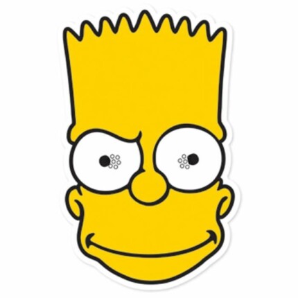 bart-simpson EVIL FACE STICKER