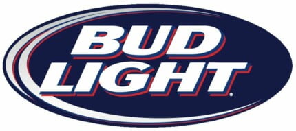 Bud Light Oval Decal Blue