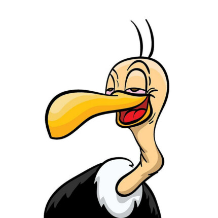 CARTOON BEAKY BUZZARD HEAD WB