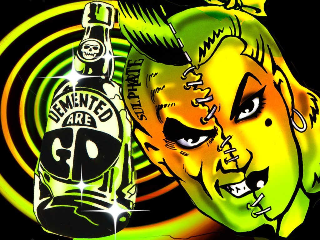 Demented Are Go Color Band Sticker