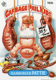 Hamburger PATTIE Funny Sticker Name Decal