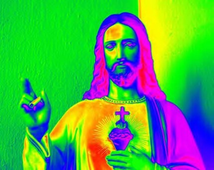 psychedelic faces wall decal car sticker 16