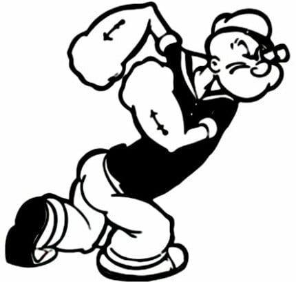 Diecut Popeye Sticker