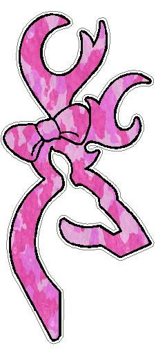 DEER HEAD BOW FILLS Pink Camo