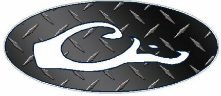 DRAKE OVAL DECAL- Diamondplate Black FILL