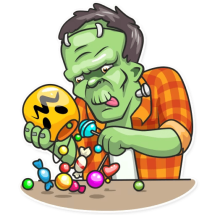 franky the monster_cartoon sticker 20
