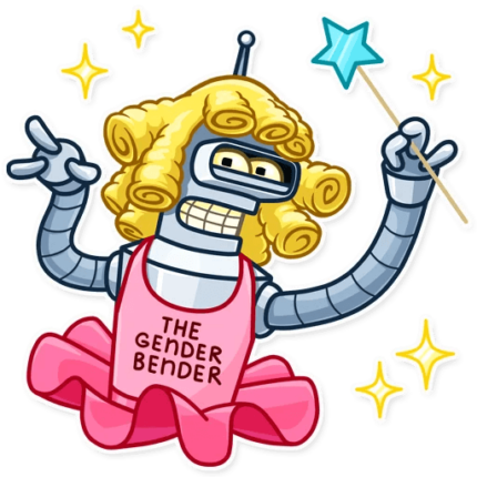 futurama tv show cartoon bender sticker 14