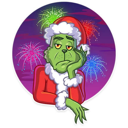 grinch stole christmas_cartoon sticker 16