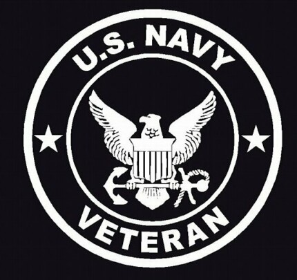 MILITARY VETERAN DIECUT navy