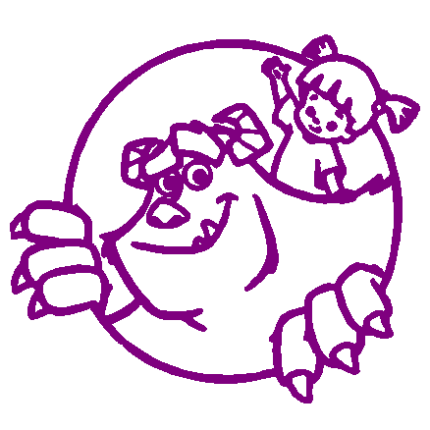 Monsters Inc car decal